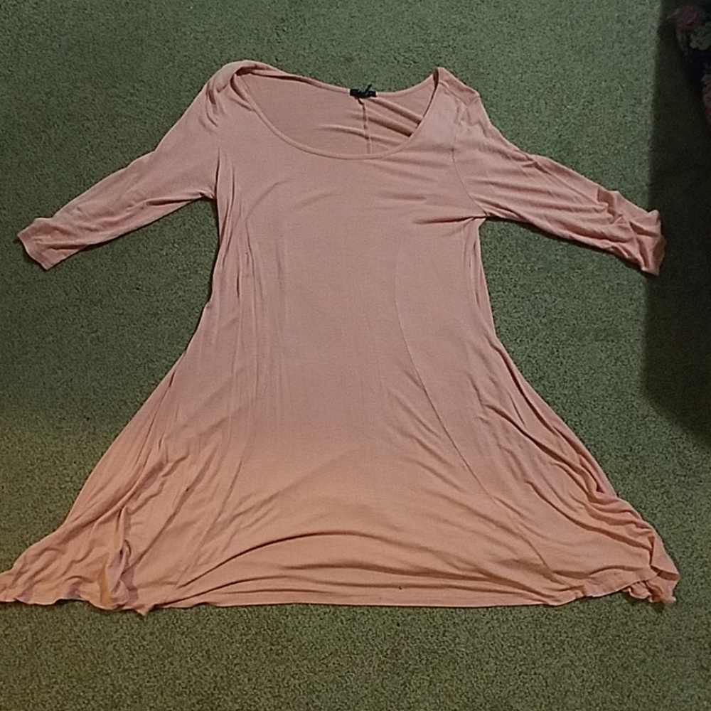Peach colored dress